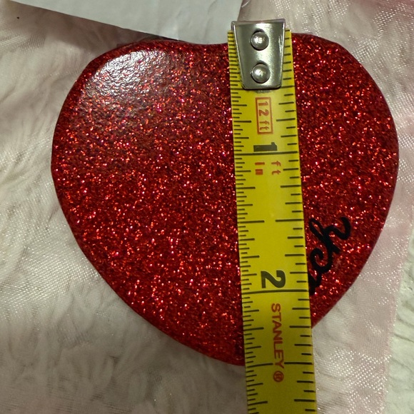 Coach Sparkling Red Heart Compact Mirror NWT - Picture 7 of 8